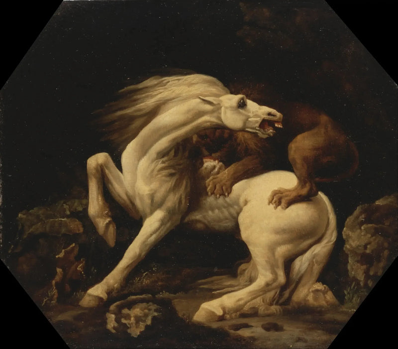ライオンに襲われた馬（エピソードC） - ジョージ・スタブス

Source:
Cheval attaqué par un lion (épisode C) - George Stubbs