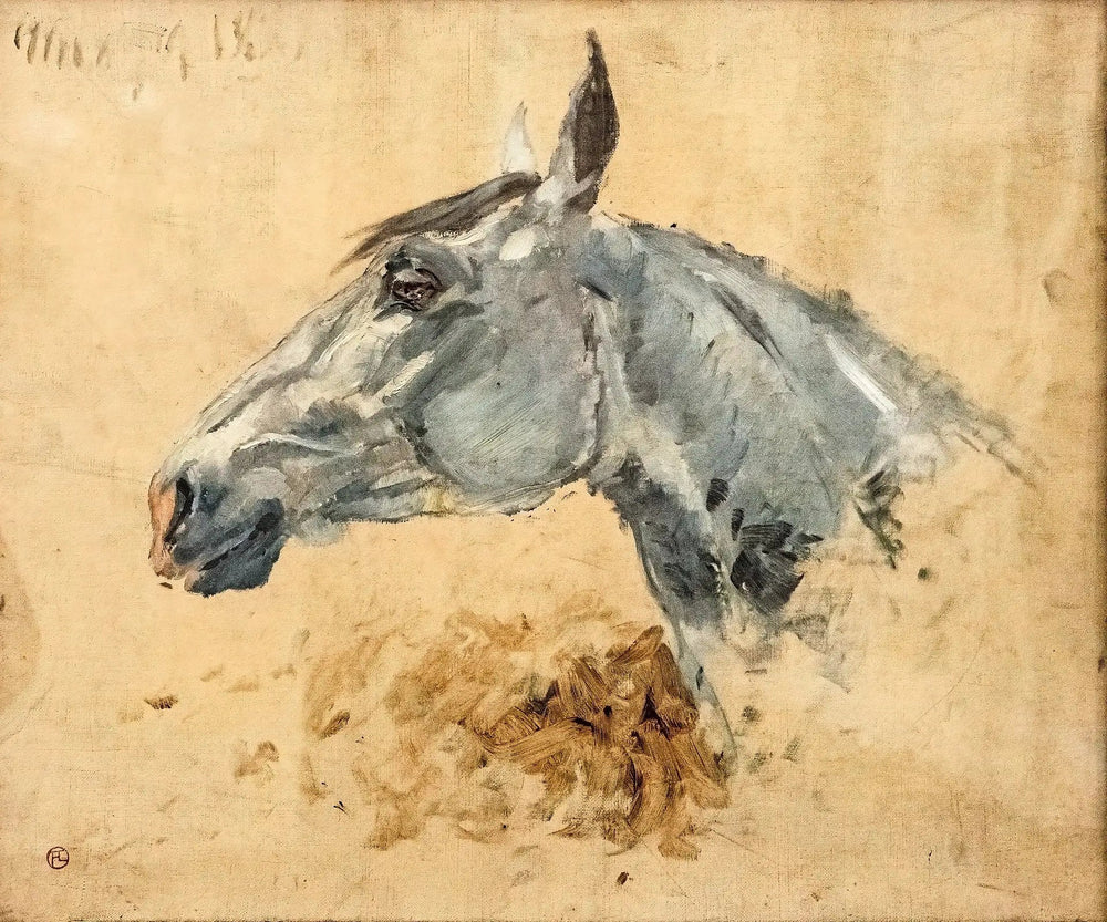 Cheval blanc Gazelle - Henri de Toulouse-Lautrec image 1 copie peinte à la main à l’huile