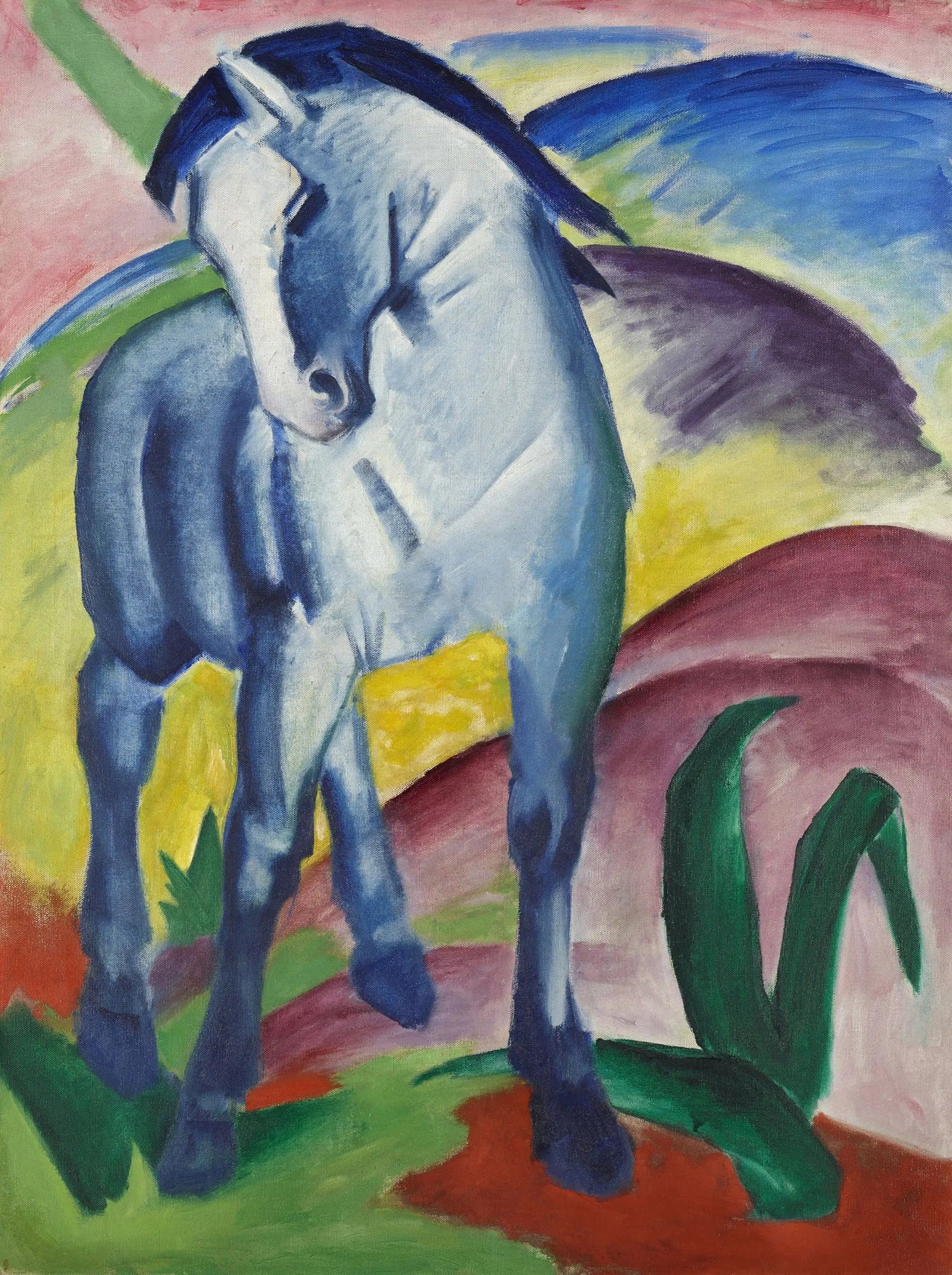 Cheval bleu I - Franz Marc image 1 copie peinte à la main à l’huile