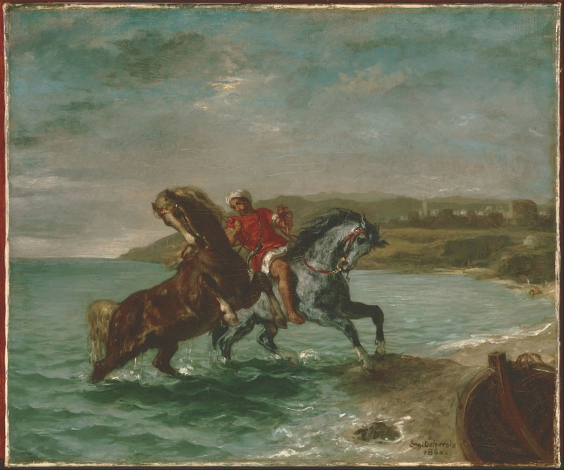 海から出る馬 - ユージン・ドラクロワ