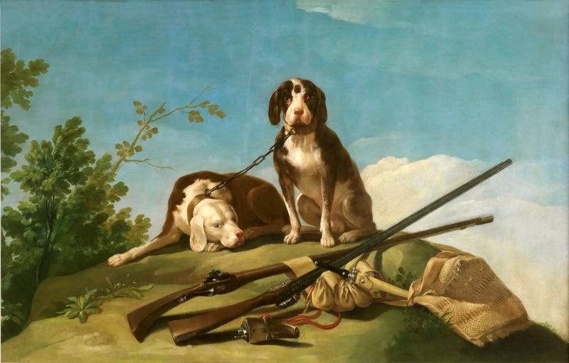 犬と狩猟道具 - フランシスコ・デ・ゴヤ