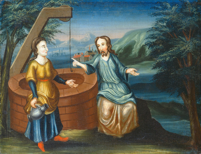 Le Christ et la Samaritaine - American 18th Century