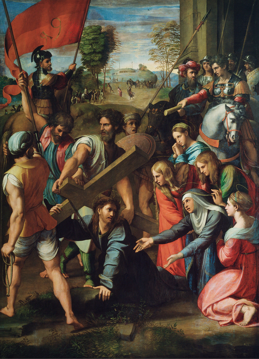 Le Christ tombe sur le chemin du Calvaire - Raphaël Sanzio