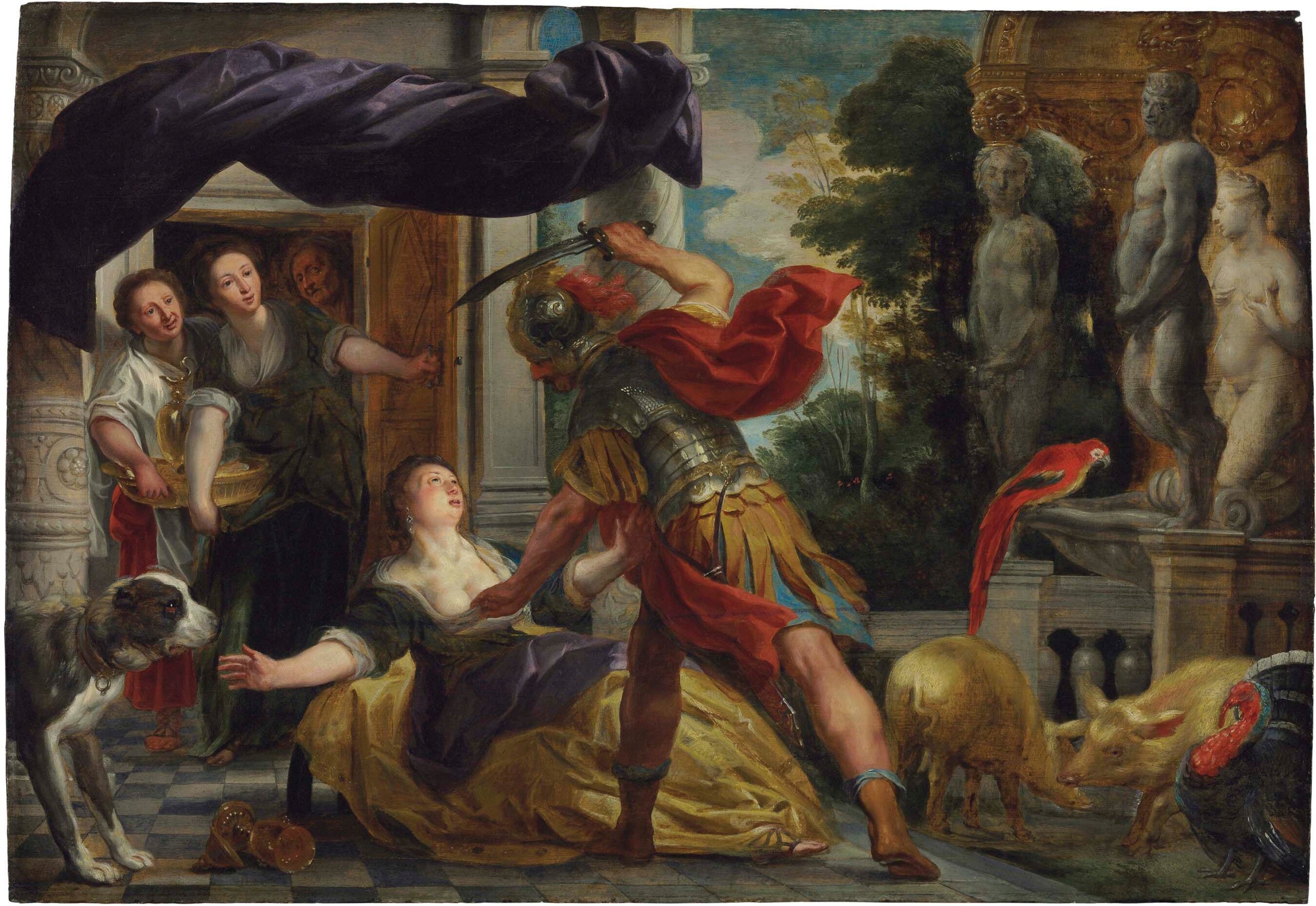 Circé et Ulysse - Jacob Jordaens image 1 reproduction artisanale de tableau