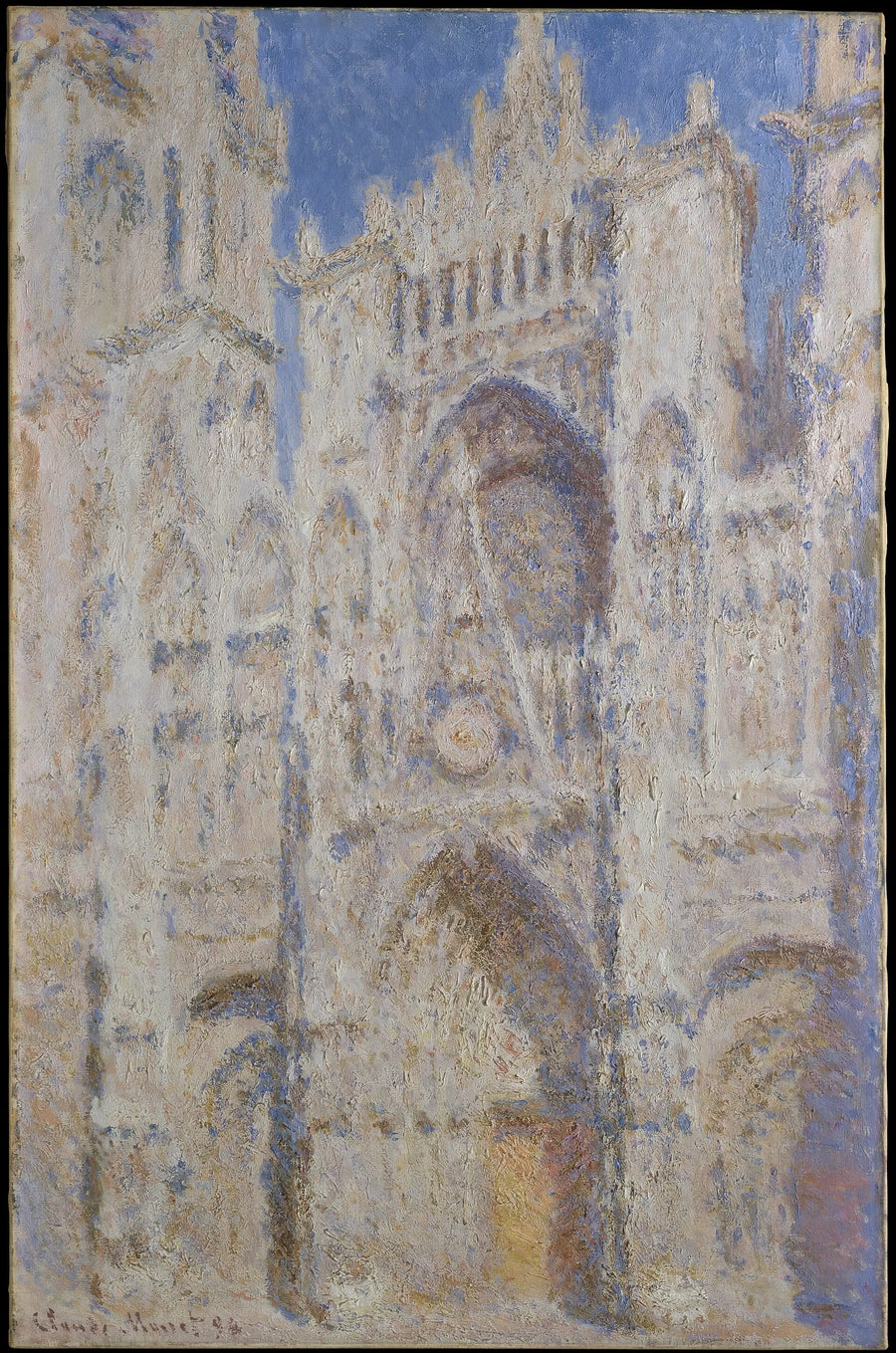 La Cathédrale de Rouen, le portail au soleil (W1325) - Claude Monet