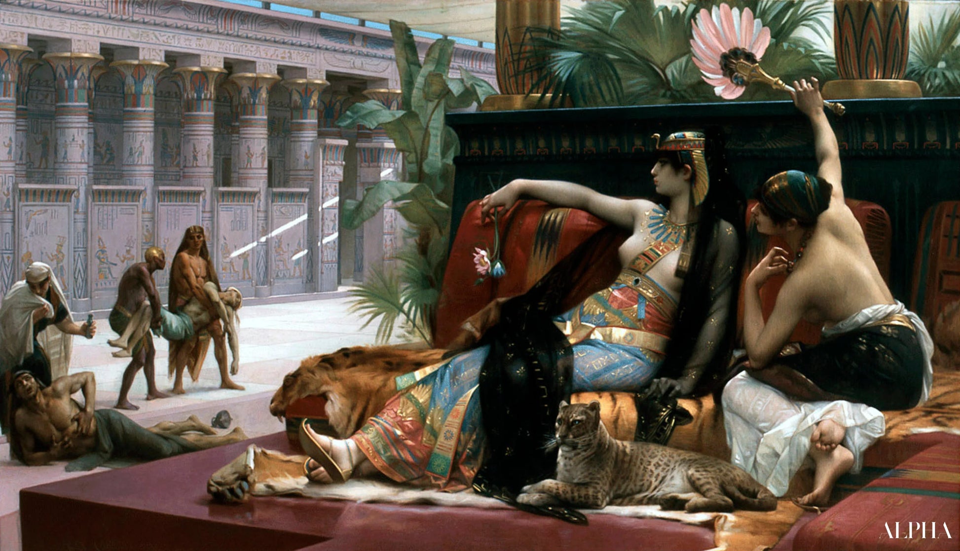 Reproduction du tableau « Cléopâtre essayant des poisons sur des condamnés à mort - Alexandre Cabanel » par Alpha Reproduction en peinture à l’huile