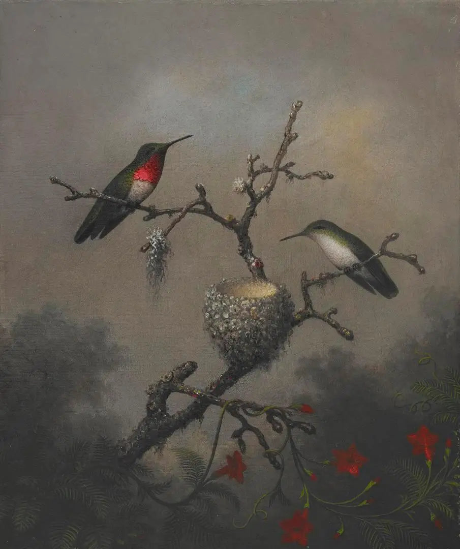Colibri à gorge rubis - Martin Johnson Heade image 1 copie de tableau peinte à la main