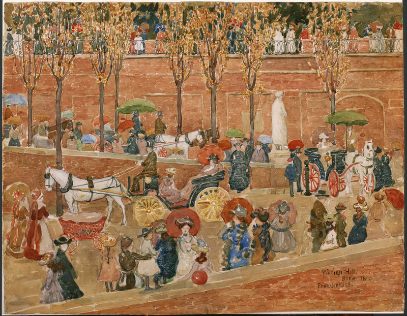 ローマ、ピンチョ丘 - モーリス・プリンダーギャスト

Source:
Colline du Pincio, Rome - Maurice Prendergast