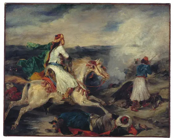 ジャウールとパシャの戦い - ユージン・ドラクロワ