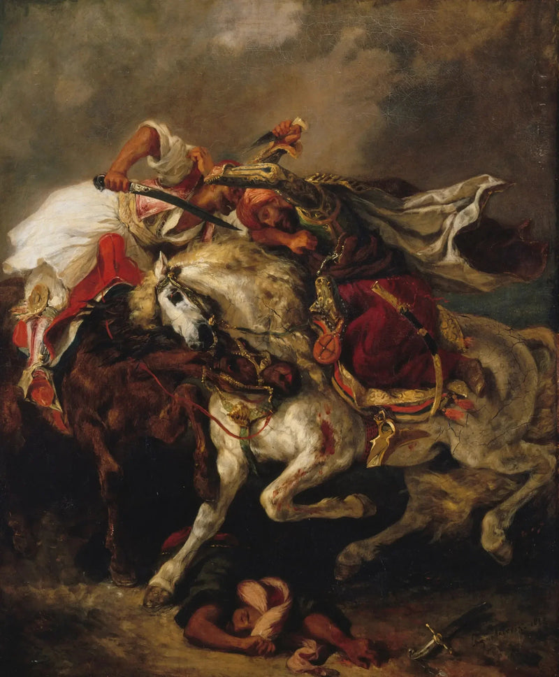 ジャウールとパシャの戦い - ユージン・ドラクロワ