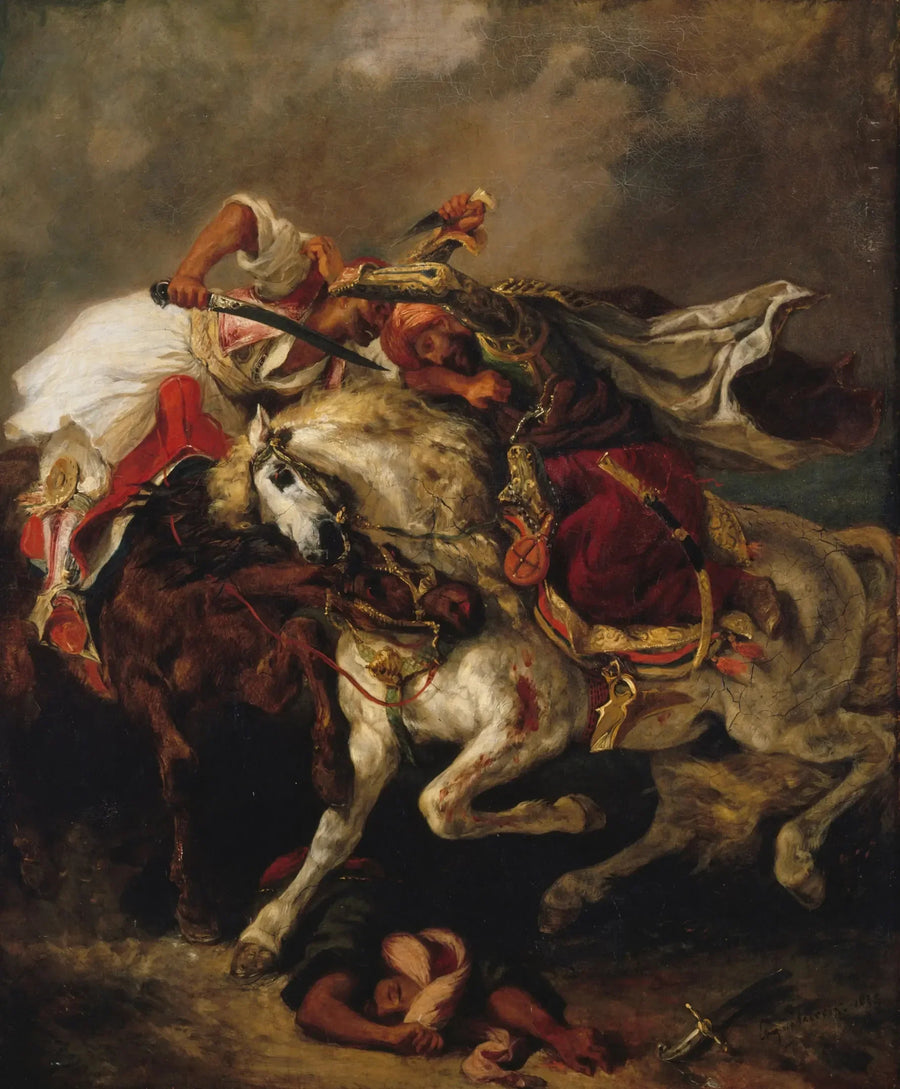 ジャウールとパシャの戦い - ユージン・ドラクロワ