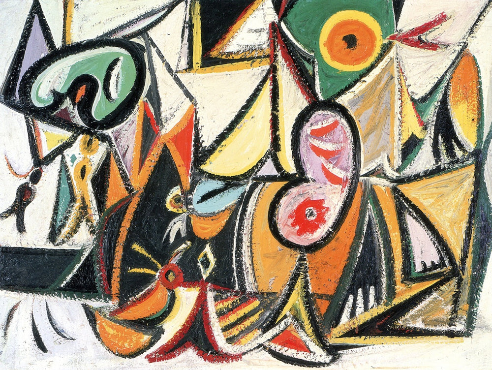 Combat énigmatique - Arshile Gorky image 1 tableau peint à l’huile sur toile