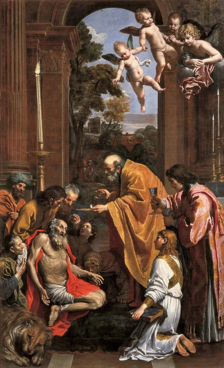 Communion de saint Jérôme - Domenichino image 1 reproduction réalisée par Alpha Reproduction