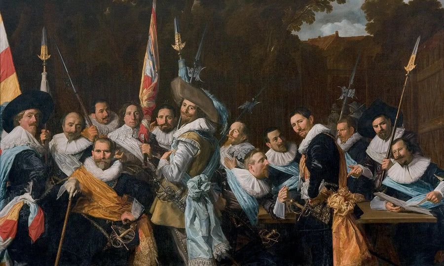 サン・アドリアンの火縄銃士武装市民隊の会社、ハールレム 1633年 - フランス・ハルス

Source:
compagnie de la milice bourgeoise des mousquetaires de Saint-Adrien, Haarlem 1633 - Frans Hals