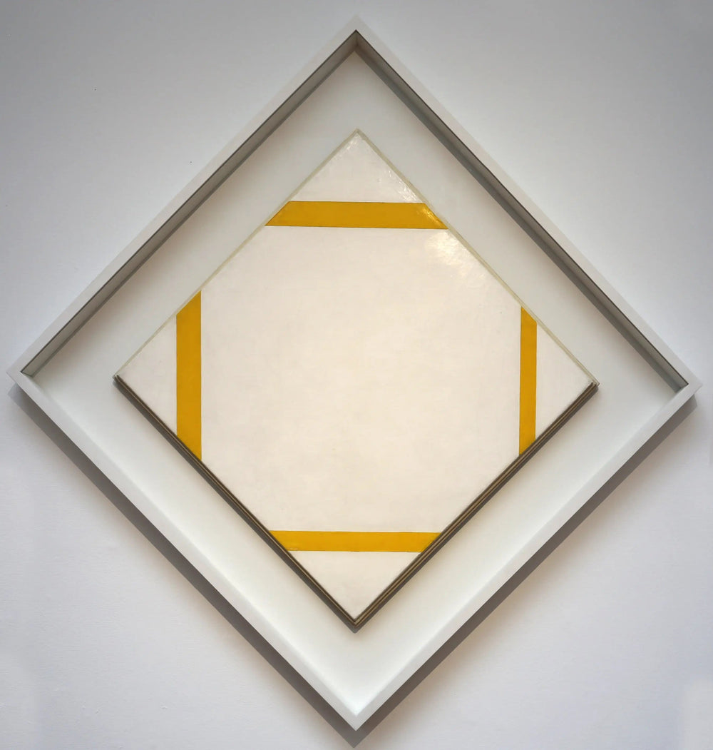 Composition avec des lignes jaunes - Piet Mondrian image 1 reproduction réalisée par Alpha Reproduction