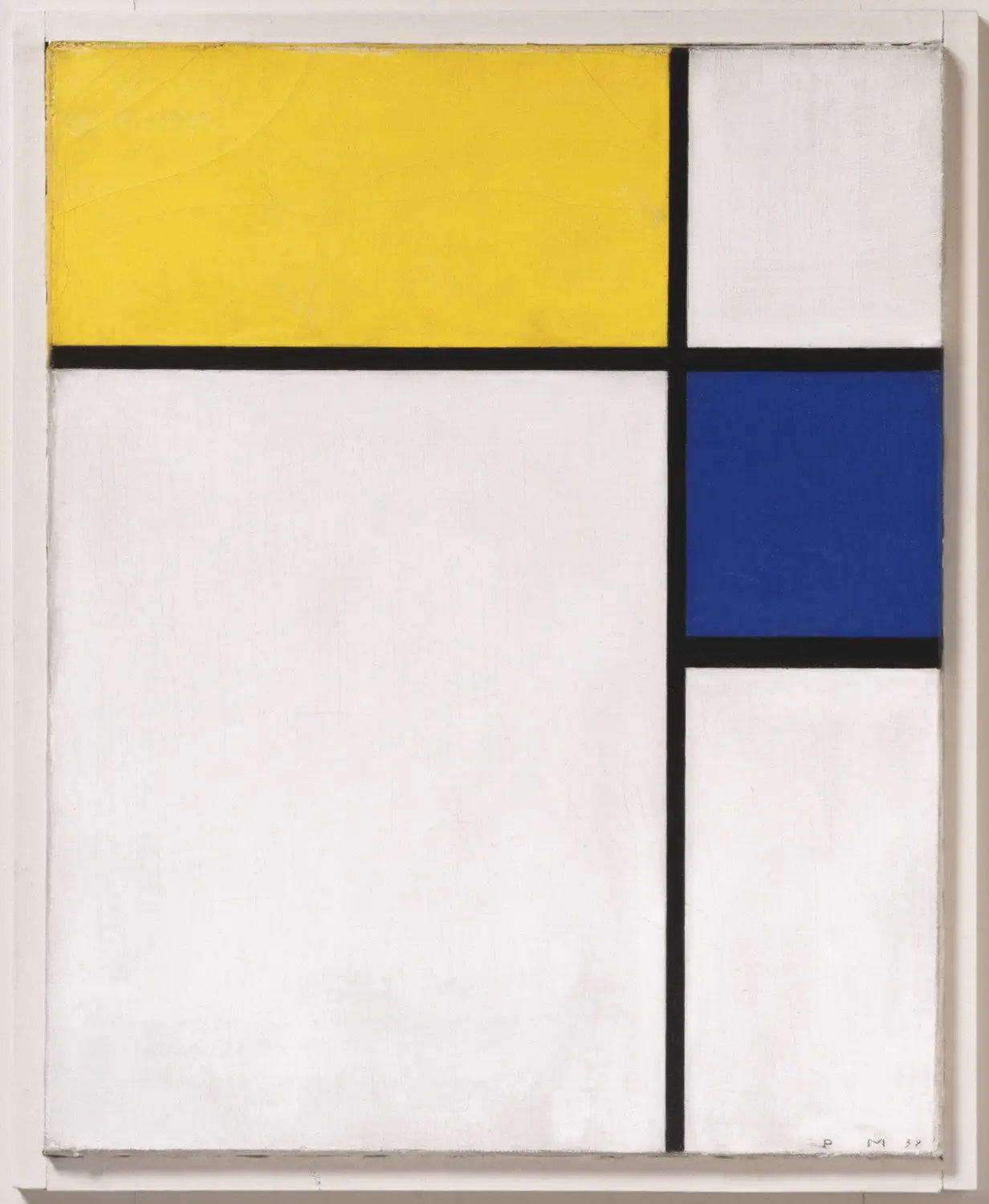 Composition avec du bleu et du jaune - Piet Mondrian image 1 reproduction d’œuvre d’art à l’huile