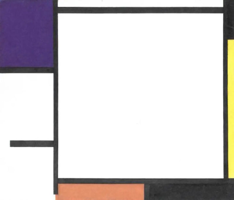 青、黒、黄、赤の構成 - ピエト・モンドリアン