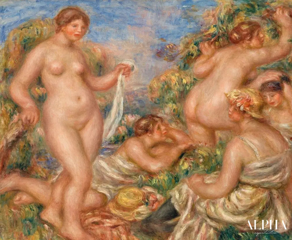 Composition, cinq baigneuses - Pierre-Auguste Renoir - Reproductions de tableaux et peintures haut de gamme