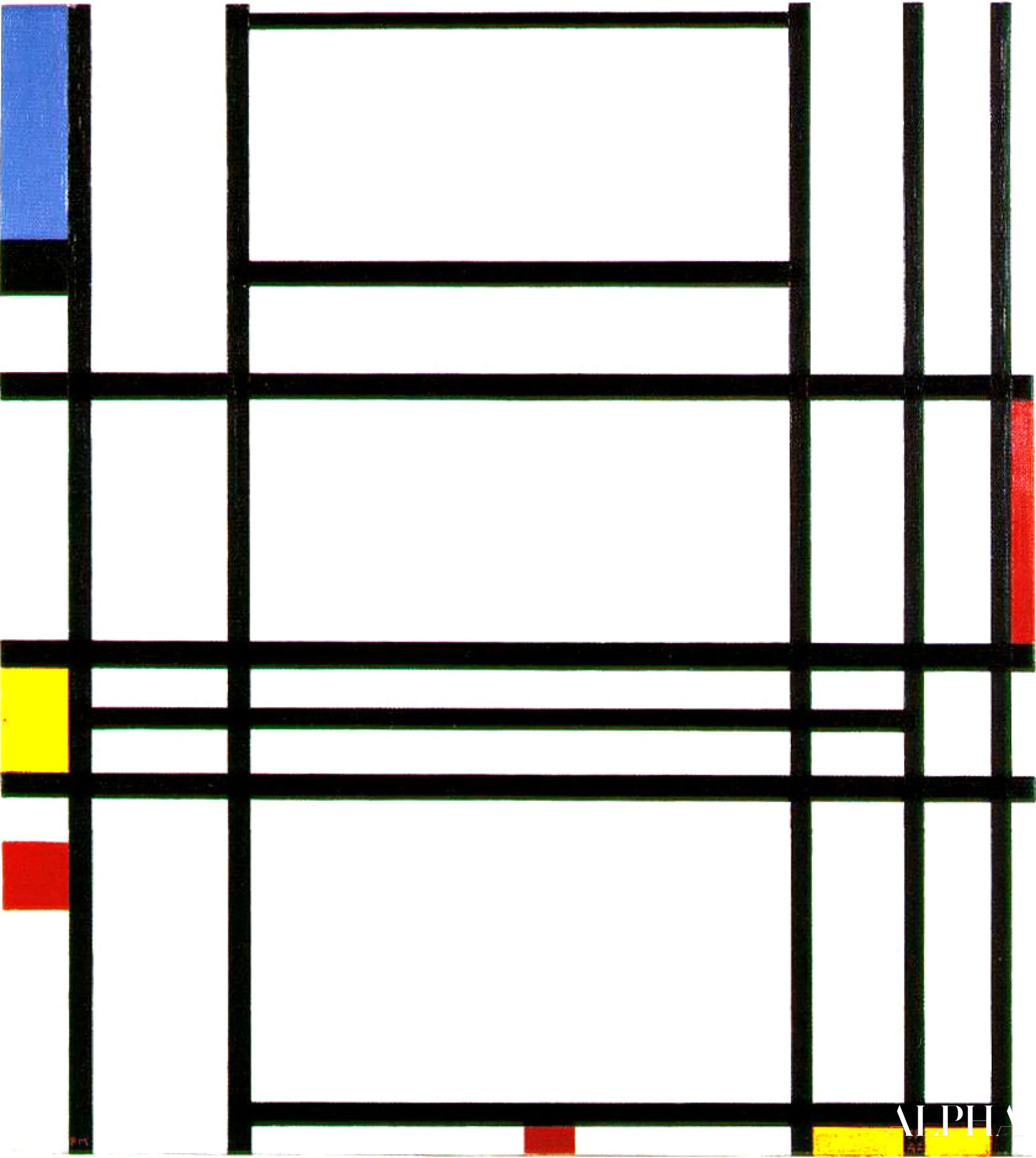 コンポジション No.10 - モンドリアン - 高級絵画および絵画の複製