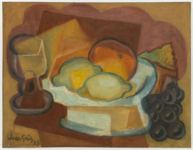 コンポティエとグラス（レモンの静物画） - フアン・グリス

Source:
Compotier et verre (Nature morte aux citrons) - Juan Gris