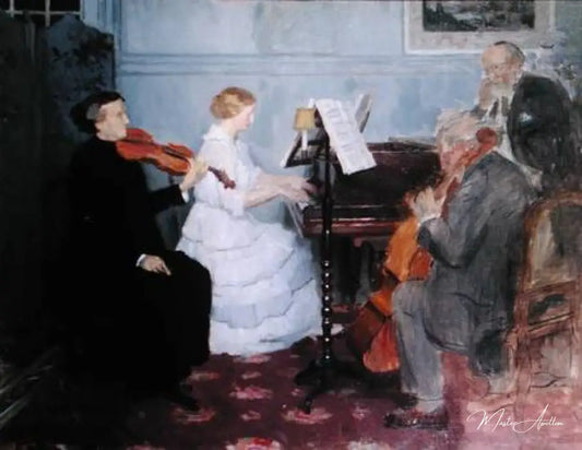 Concert de musique de chambre - Jules Grün - Reproductions de tableaux et peintures haut de gamme