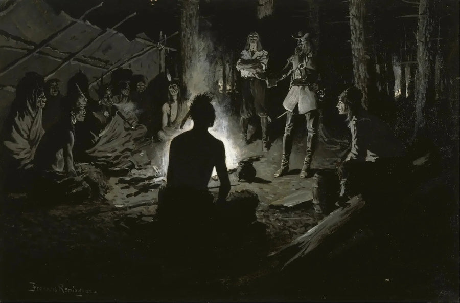 フランス探検家とインディアンの助言者 - フレデリック・レミントン

Source:
Conseil des explorateurs français avec les Indiens - Frederic Remington