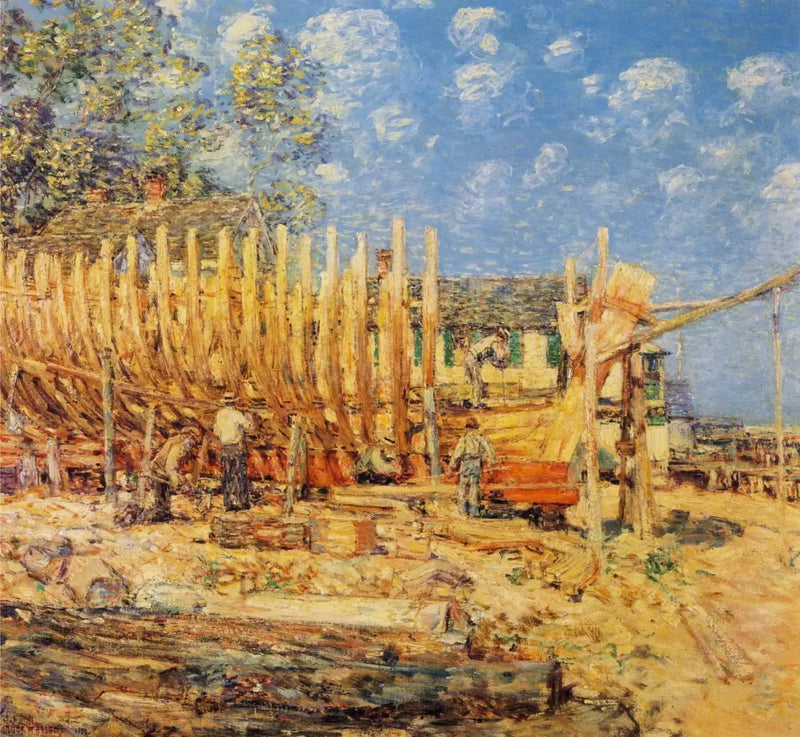 プロビンスタウンの帆船の建設 - チルド・ハッサム

Source:
Construction de la goélette, Provincetown - Childe Hassam