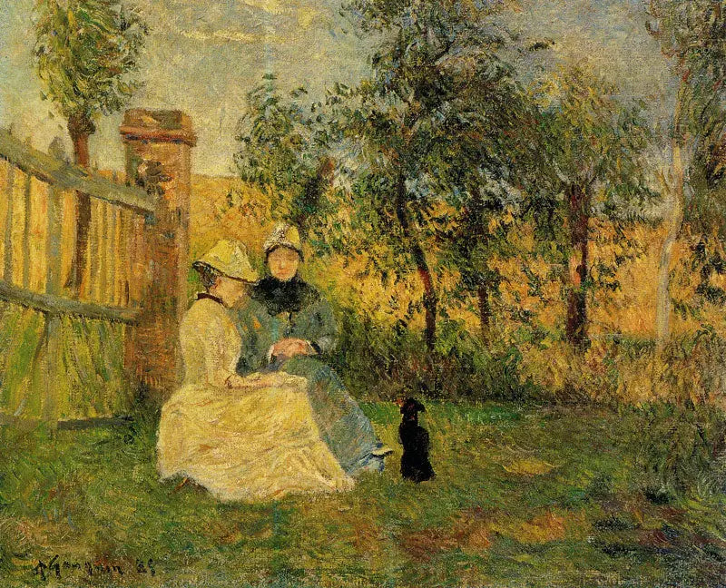 Reproduction du tableau « Conversation - Paul Gauguin » par Alpha Reproduction en peinture à l’huile
