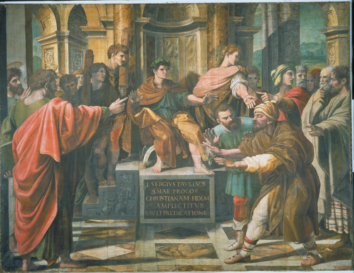 The Consul of the Proconsul or the Blindness of Elymas, circa 1515-1516 - Raphaël