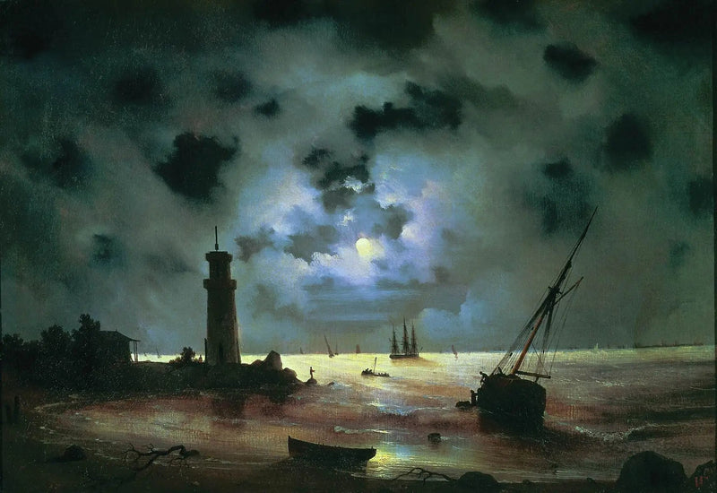 ナイトコースト。灯台の近く - イワン・アイヴァゾフスキー

Source:
Côte de nuit. Près du phare - Ivan Aïvazovski