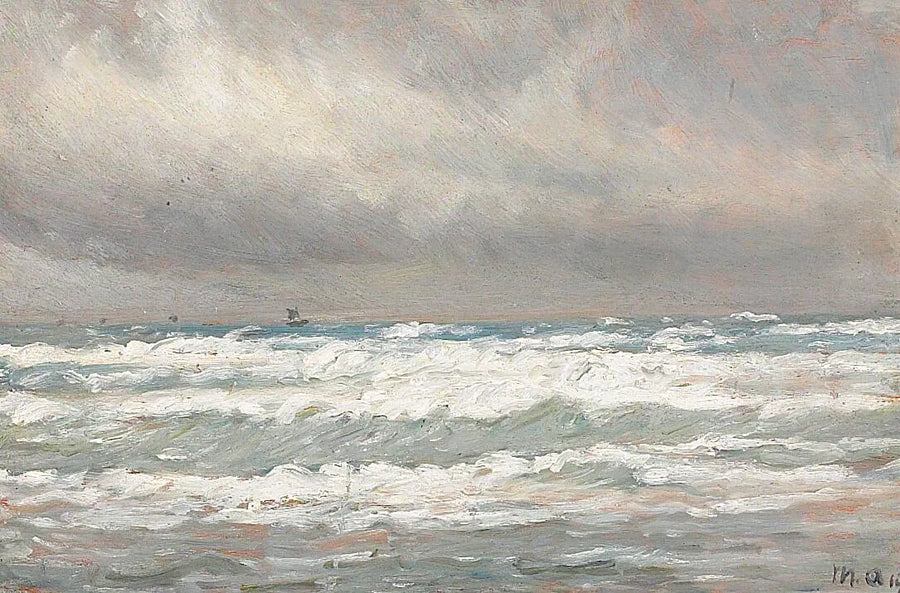 Côte par une journée venteuse. - Michael Peter Ancher
