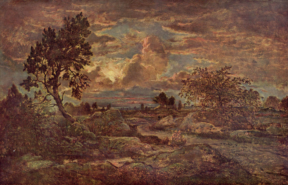 Couchant près d'Arbonne - Théodore Rousseau image 1 copie peinte à la main à l’huile