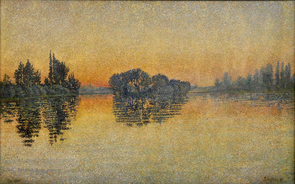 Coucher de soleil, Herblay, Opus 206 - Paul Signac image 1 reproduction de peinture à l’huile