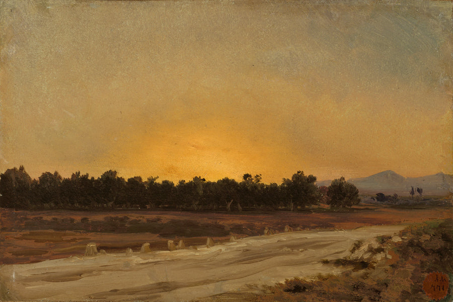 Coucher de soleil (Elche) - Carlos de Haes