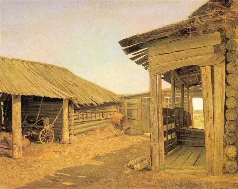 Cour du village - Ivan Chichkine image 1 reproduction de peinture à l’huile