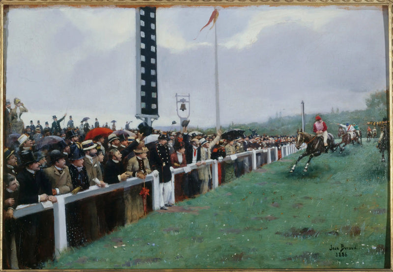 ロングシャムのレース；ポット到着 - ジャン・ベロー

Source:
Cours à Longchamp ; l'arrivée au poteau - Jean Béraud