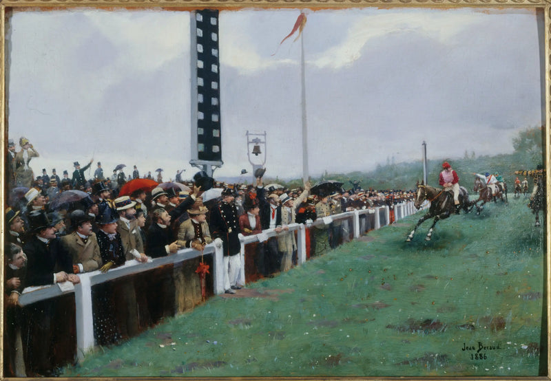 ロングシャムのレース；ポット到着 - ジャン・ベロー

Source:
Cours à Longchamp ; l'arrivée au poteau - Jean Béraud