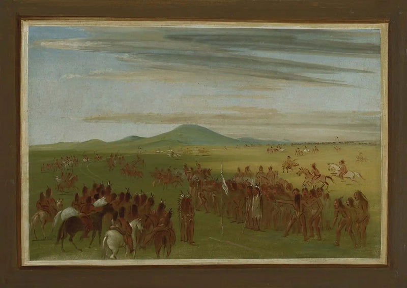 マンダン村の裏のコースでの馬術競技 - ジョージ・キャトリン

Source:
Courses hippiques sur un parcours derrière le village de Mandan - George Catlin