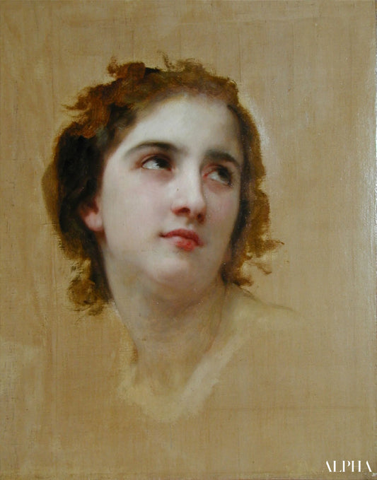 Croquis d'une jeune femme - William Bouguereau - Reproductions de tableaux et peintures haut de gamme