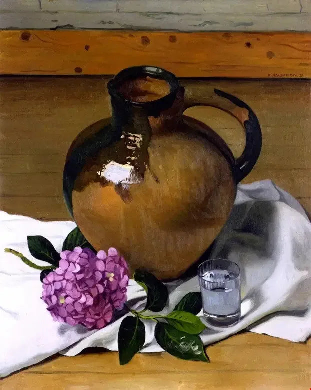 壺とアジサイ - フェリックス・ヴァロトン

Source:
Cruche et hortensia - Félix Vallotton