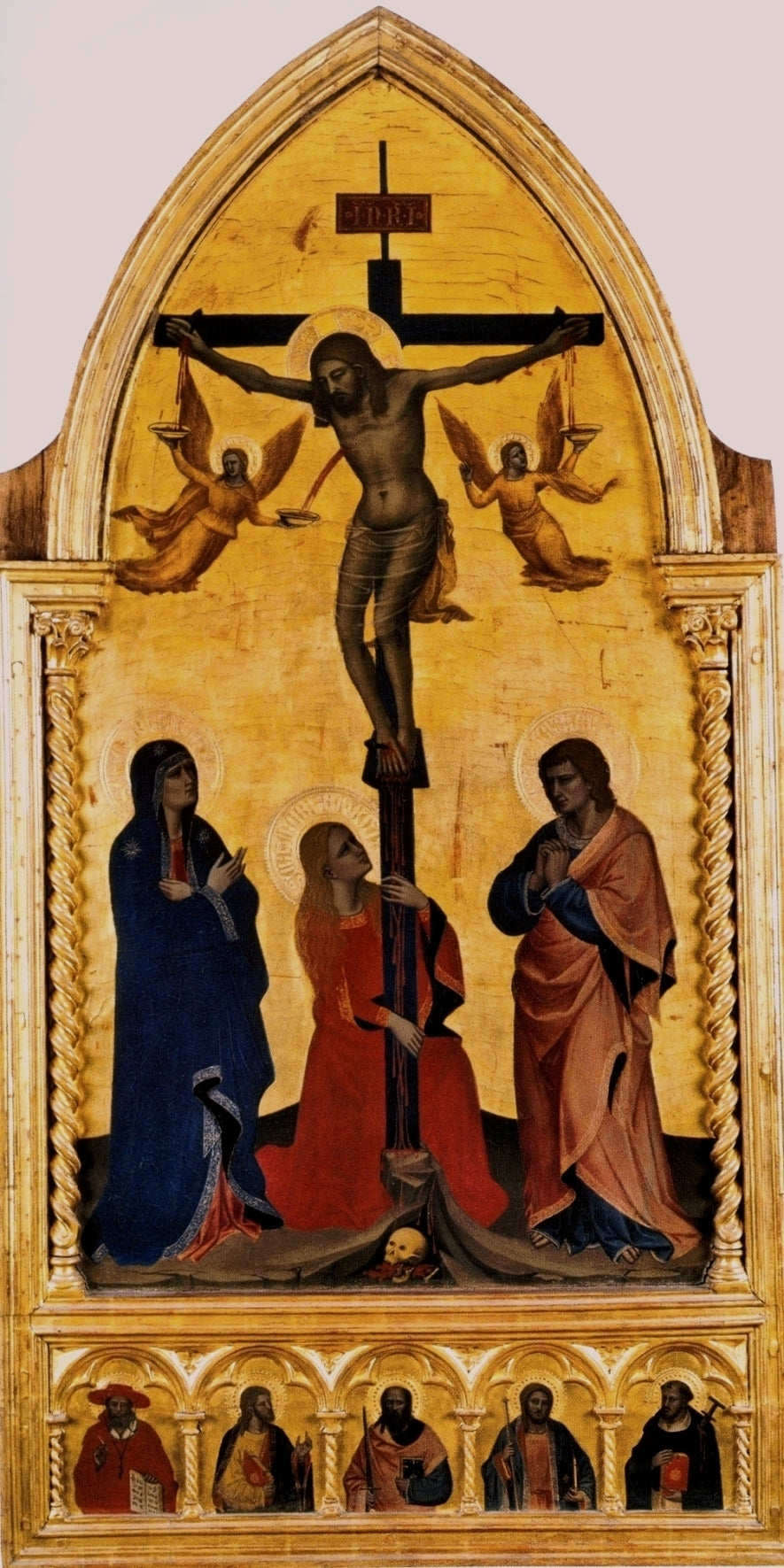 Crucifixion avec saints - Nardo di Cione image 1 copie de tableau peinte à la main
