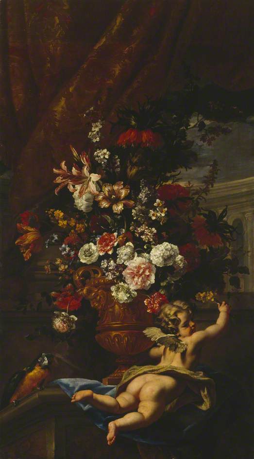 Cupidon et fleurs - Sebastiano Ricci image 1 copie de tableau peinte à la main