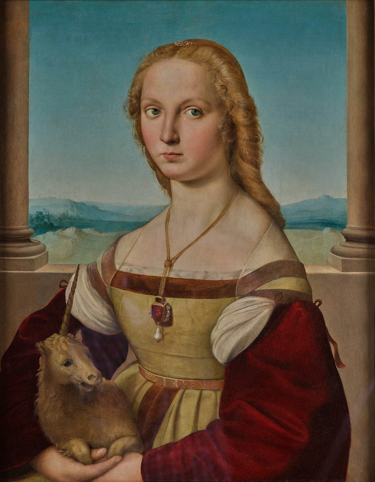 ユニコーンを持つ貴婦人、1506 年頃 - Raphaël