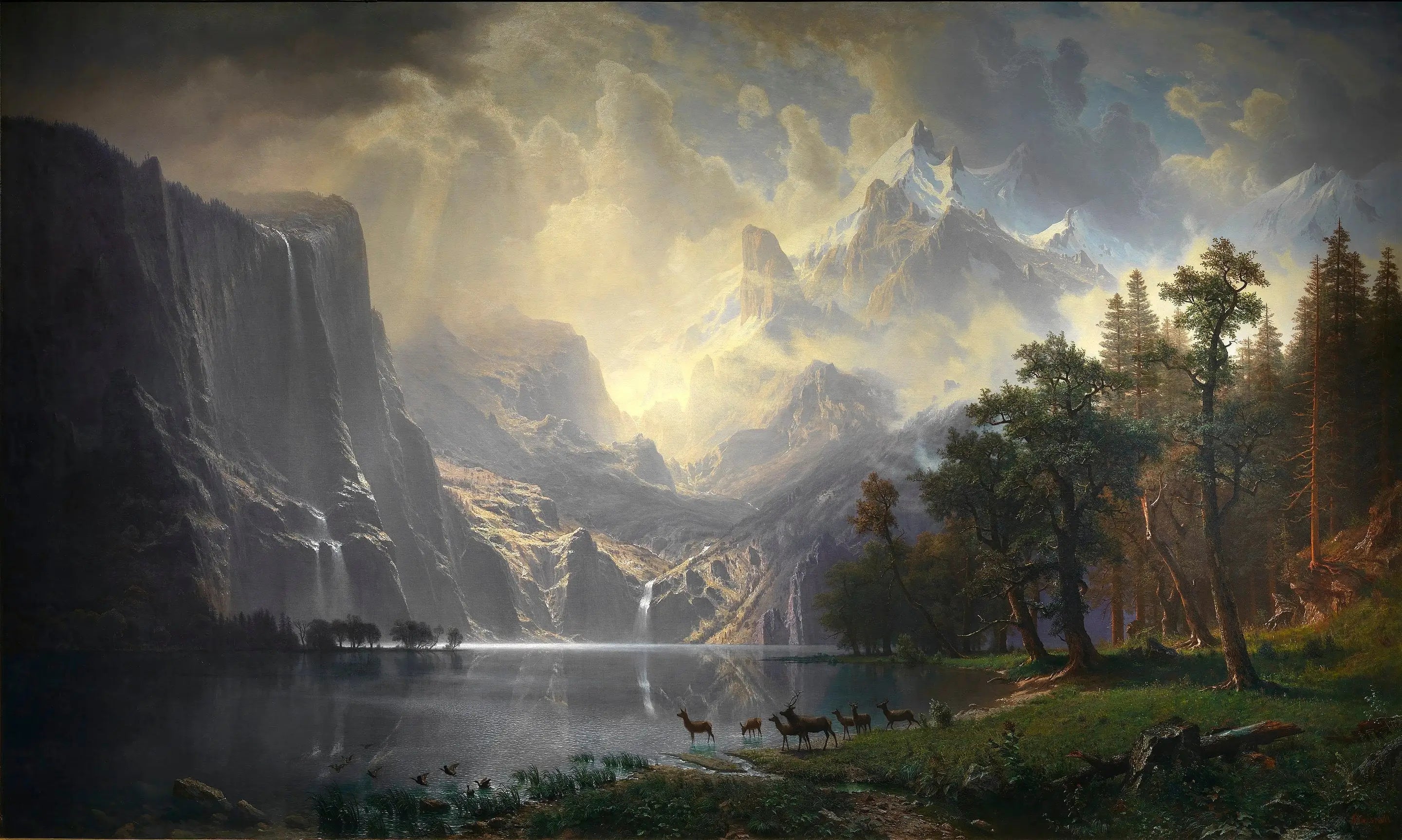 Dans la Sierra Nevada en Californie - Albert Bierstadt - Alpha Reproduction