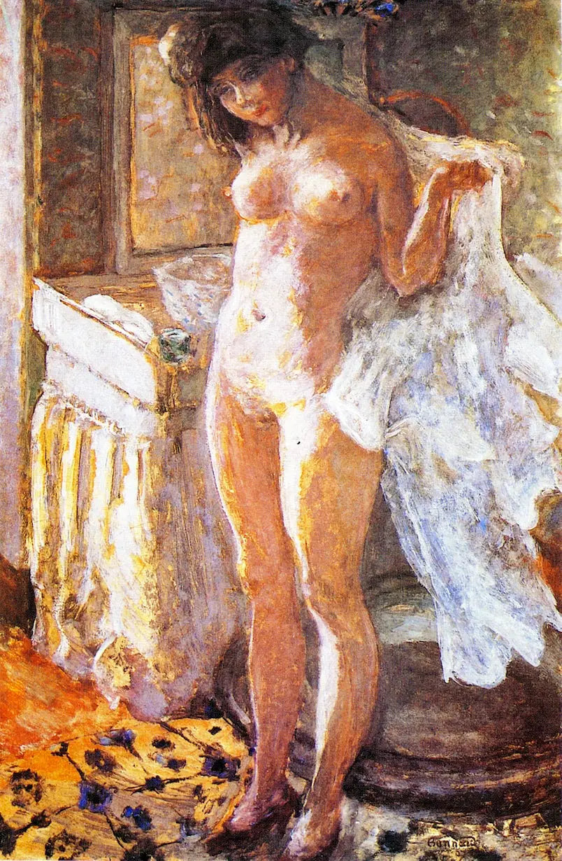 Dans le cabinet de toilette - Pierre Bonnard image 1 reproduction d’œuvre d’art à l’huile