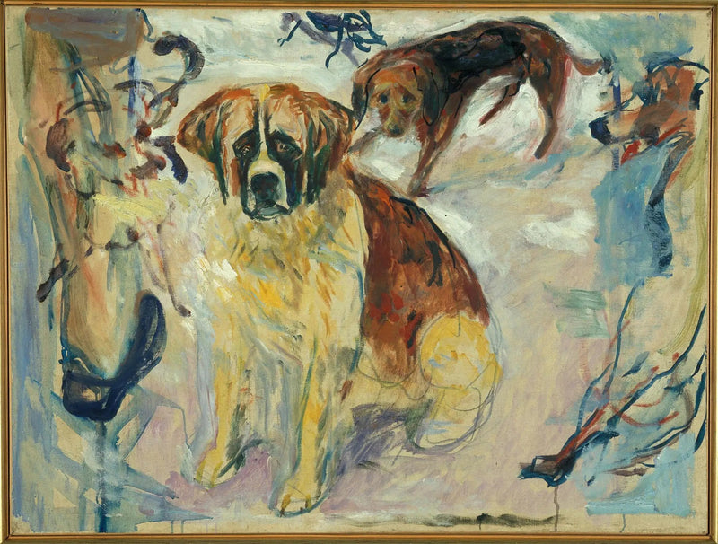 犬舎の中 - エドヴァルド・ムンク
