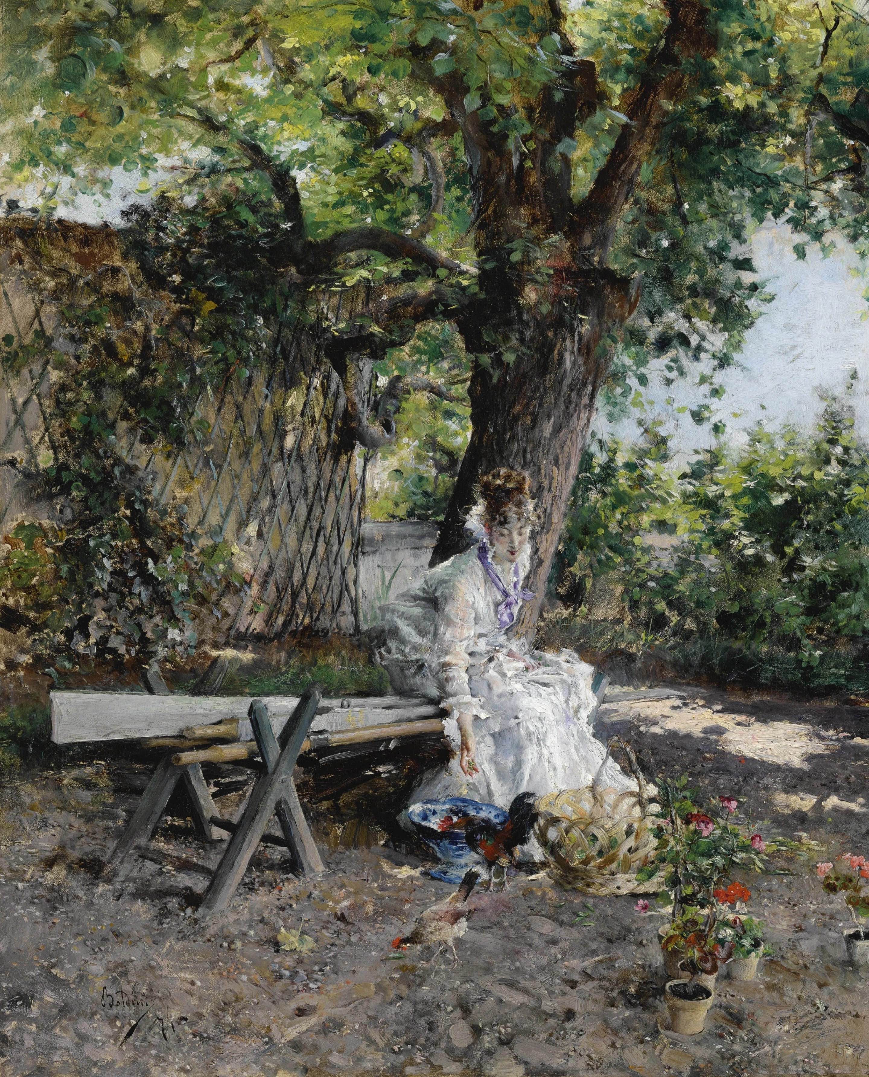 Dans le jardin - Giovanni Boldini - Alpha Reproduction