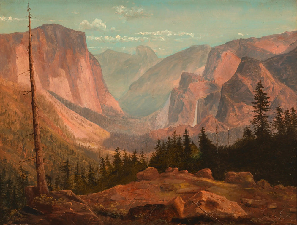 Dans les montagnes de la Sierra Nevada - Albert Bierstadt image 1 copie de tableau peinte à la main