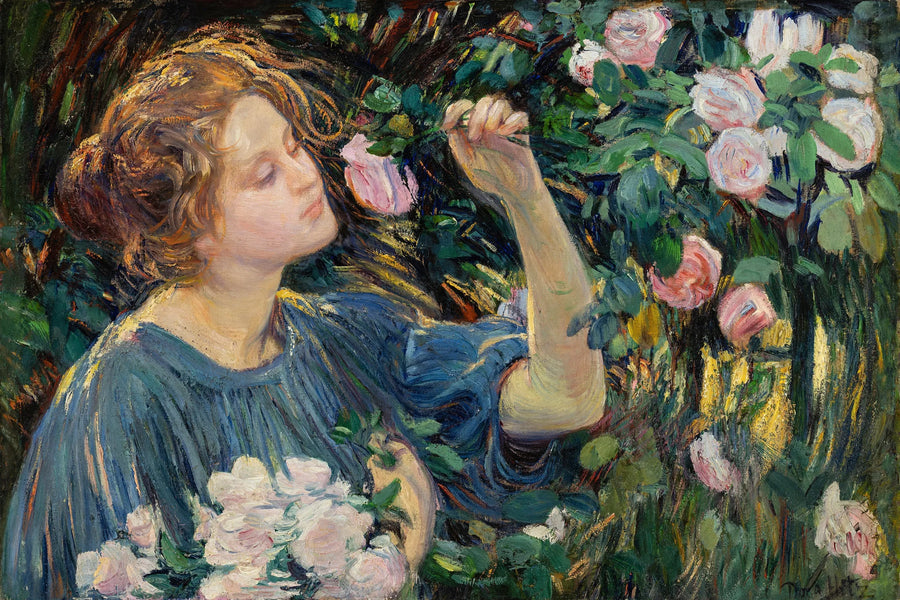 Dans les roses - Dora Hitz