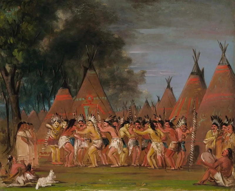 ダンス・デ・シェフ、テトン川の河口 - ジョージ・キャトリン

Source:
Danse des chefs, embouchure de la rivière Teton - George Catlin